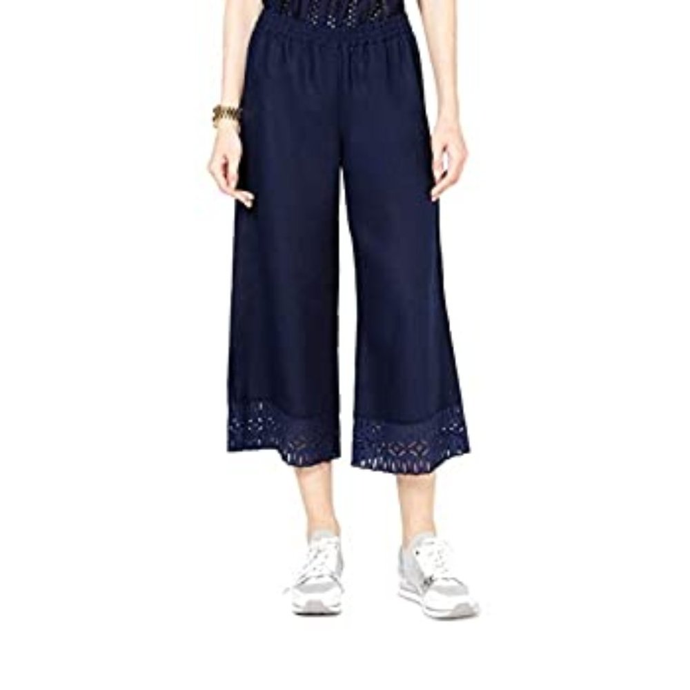 MICHAEL KORS High Rise Wide Leg Capri Pants